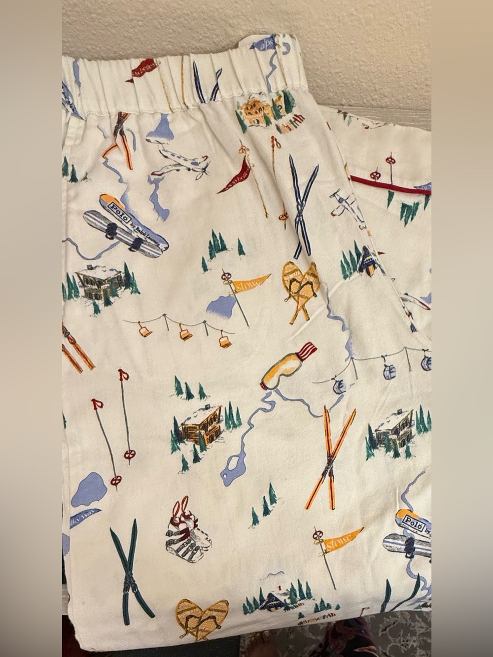 🛍🛍 BRAND NEW!! POLO RALPH LAUREN COZY FLANNEL TRAVELER SKI PRINT 2-PC PJs - Picture 3 of 8